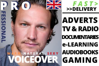 do classy british voiceover for your project