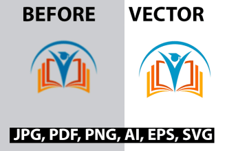 convert logo or image to vector ai, eps, svg, png, pdf