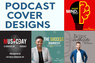design topnotch podcast cover art and logo