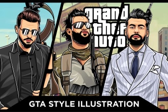 draw awesome gta style illustration from your photo in less than 24 hours