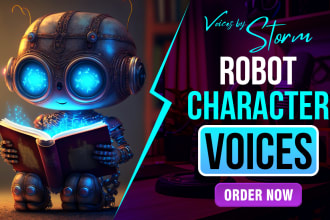 record computer ai alien character voice acting, robot droid videogame voiceover