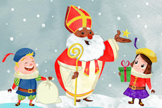 create the cutest children illustration for you