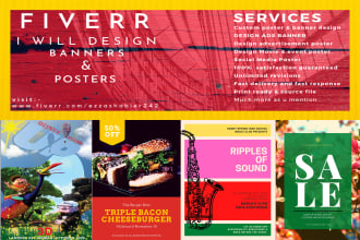 design advertising poster and promotional web banner ads