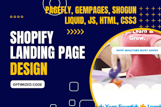 design dropshipping landing page for shopify