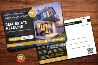 design amazing real estate and promotional postcards