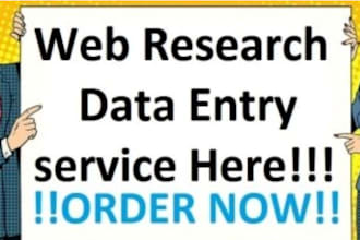 web research and data collect