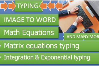 expert in typing mathematical equations