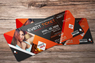 design trendy party or event ticket voucher gate pass coupon