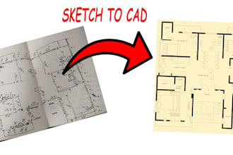 convert pdf, blueprint sketch, jpg to autocad, cad,dwg