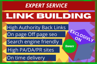 create high PR seo back links manually link building