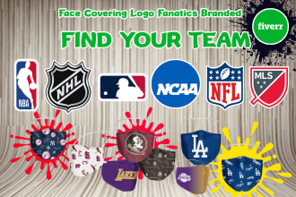design face surgical mask with logo fanatics branded