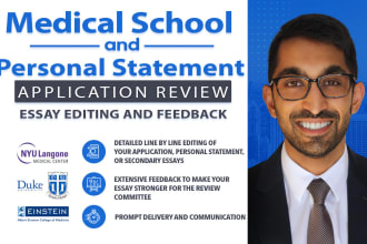 proofread your medical school, amcas applications or personal statement