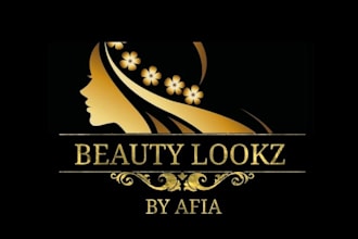 create a fantastic super colorful beauty salon logo with my new imagination