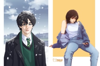draw anything you want in anime or manhwa style