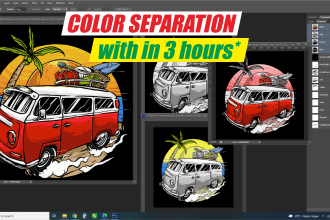 simulated color separation for screenprinting and tracing vector