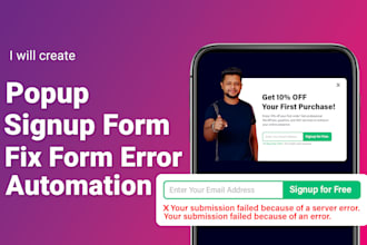 wordpress popup optin form, contact mailchimp pop up, fix elementor signup error