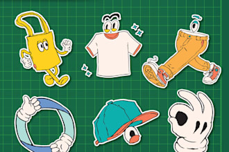 create adorable sticker emoji pack and enamel pin with my design