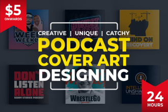 design a professional podcast cover art or cover logo