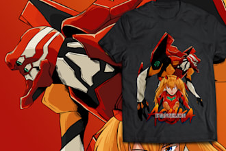 anime tshirt design illustration