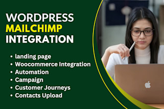 setup mailchimp automation email campaign landing page