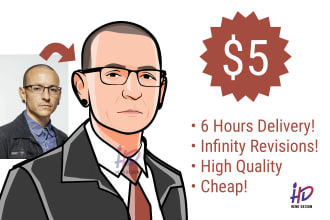 draw vector realism face art for personal branding