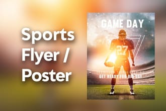 do sports, church and event flyer or health fitness banner