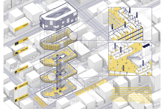 create exploded architectural diagrams and drawings