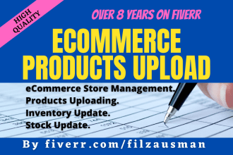 manage your ecommerce products upload