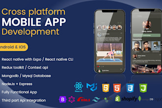 develop a salon, salon booking, music, and meditation mobile app in react native
