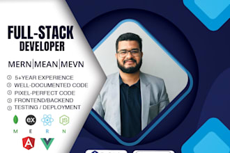 develop complete web application with mern, mean or mevn