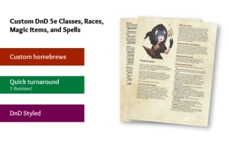 create custom homebrew classes, races, items, and more for dnd 5e