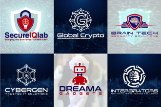 design tech crypto security software technology startup logo