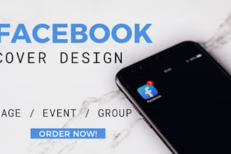 create a facebook cover photo banner design in 24hrs