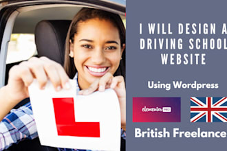 design a driving school website in wordpress