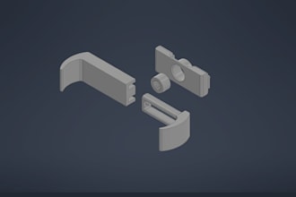 3d model your concept into cad for 3d printing