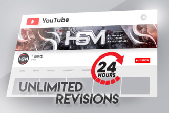 design you a youtube banner and matching avatar