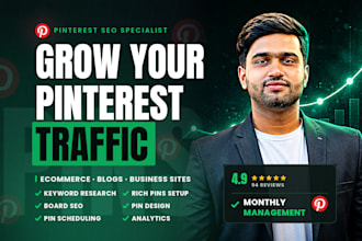 be your pinterest SEO manager for shopify, ecommerce and business