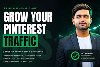 be your pinterest SEO manager for shopify, ecommerce and business
