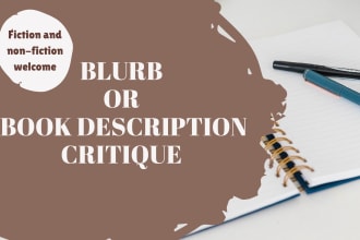 critique your blurb or book description