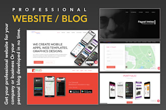 develop website of your company or business