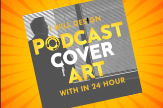 design podcast cover within 24 hour