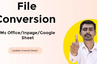 convert every file to word, excel, inpage