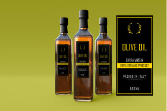 design eye catchy olive oil label professionally