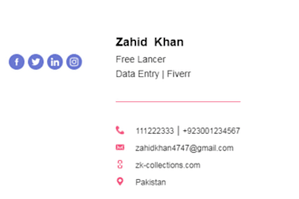 create a responsive simple clickable email signature