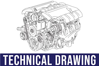 draw uspto patent, technical line drawing and utility patent for you
