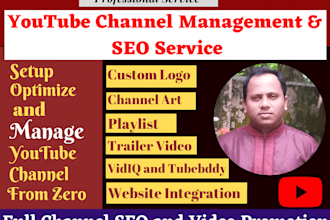 create, setup and manage your youtube channel professionally