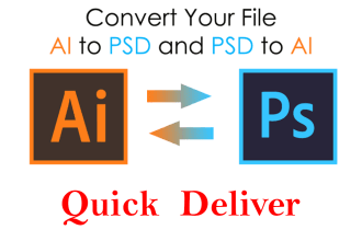 convert photoshop to illustrator and ai to ps