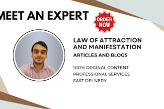 write original content on manifestation or law of attraction