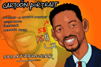 draw cartoon portrait for you