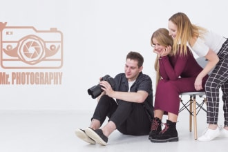 design beautiful  photography logo watermark or signature